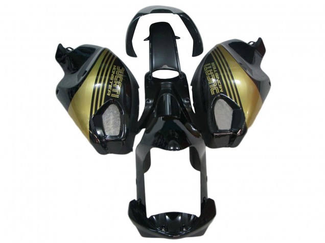 Ducati Monster 696 796 1100 1100S Motorrad Verkleidung 2008-2012 - Glanzendes Schwarz Gold