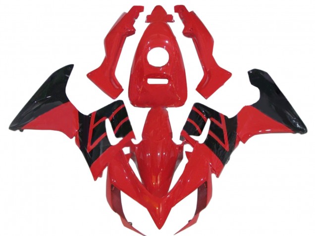 Honda CBR125R Motorrad Verkleidung 2002-2006 - Rot Glanzendes Schwarz Streifen