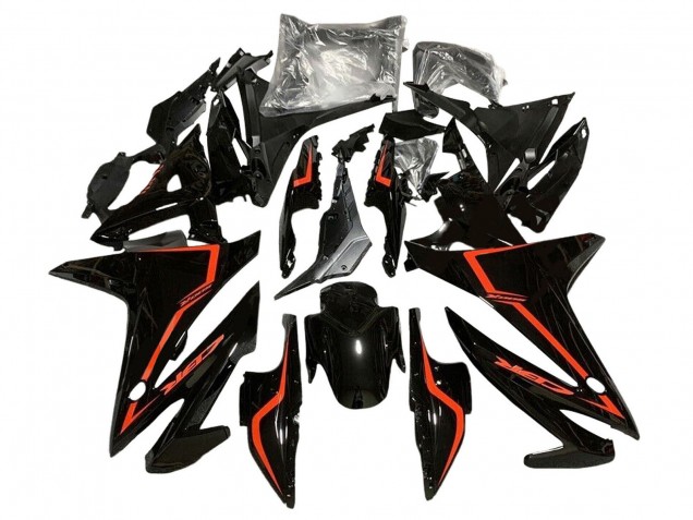 Honda CBR500R Motorrad Verkleidung 2016-2018 - Glanzendes Schwarz Rot