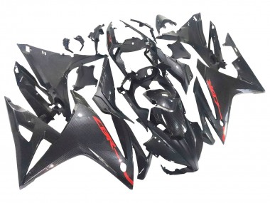 Honda CBR500R Motorrad Verkleidung 2016-2018 - Schwarzes Carbonfaser Rot
