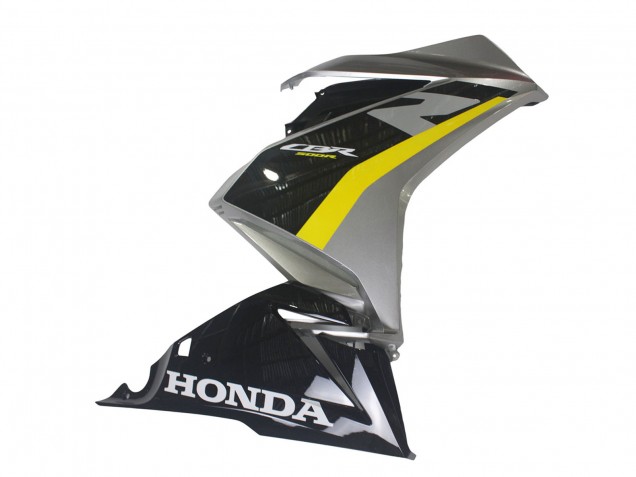 Honda CBR500R Motorrad Verkleidung 2022-2023 - Silber Gelb Glanzendes Schwarz