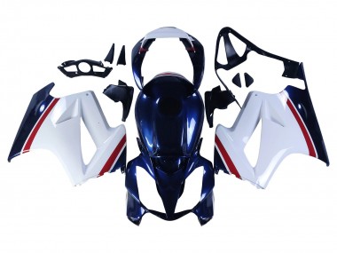 Honda VFR 800 Motorrad Verkleidung 2002-2013 - Weiss Rot Dunkel Blau