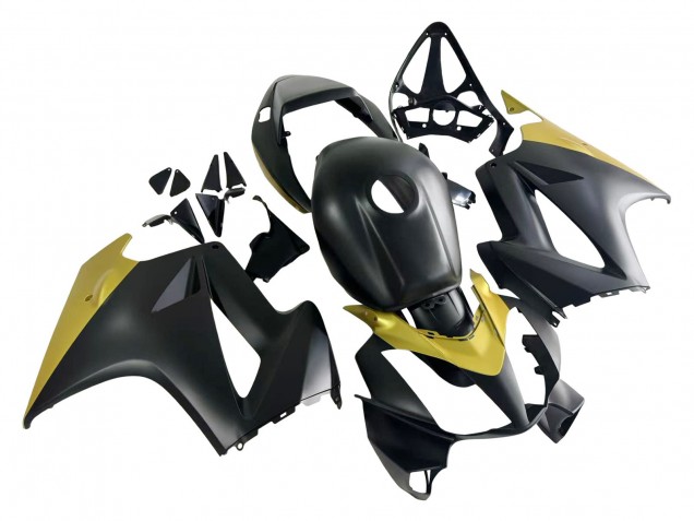 Honda VFR 800 Motorrad Verkleidung 2002-2013 - Gelb Matt Schwarz