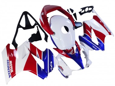 Honda VFR 800 Motorrad Verkleidung 2002-2013 - Weiss Rot Blau Motul