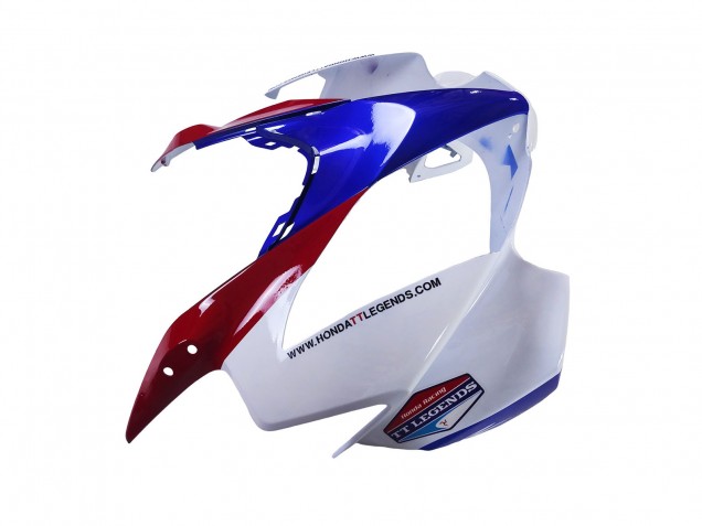 Honda VFR 800 Motorrad Verkleidung 2002-2013 - Weiss Rot Blau Motul