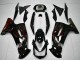 Kawasaki EX650 Motorrad Verkleidung 2006-2008 - Glanzendes Schwarz Rot Flamme