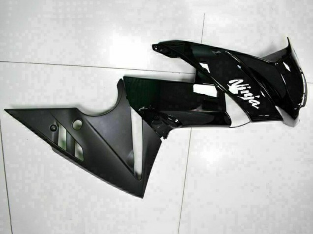 Kawasaki EX650 Motorrad Verkleidung 2009-2011 - Glanzendes Schwarz Weiss Aufkleber