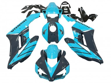 Honda CBR1000RR Motorrad Verkleidung 2004-2005 - Hellblau Glanzendes Schwarz