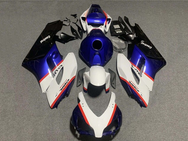 Honda CBR1000RR Motorrad Verkleidung 2004-2005 - Weiss Blau Rot Castrol