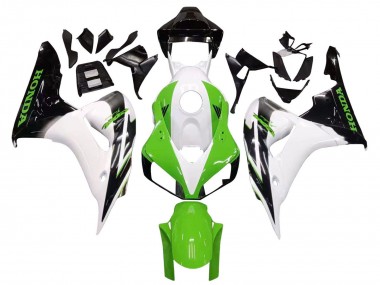 Honda CBR1000RR Motorrad Verkleidung 2006-2007 - Weiss Grun Glanzendes Schwarz