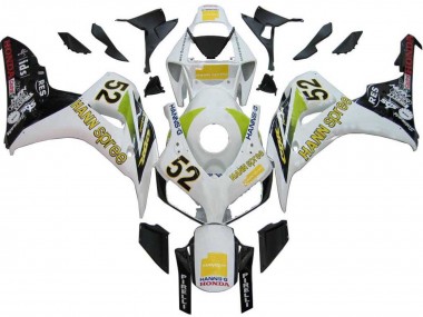 Honda CBR1000RR Motorrad Verkleidung 2006-2007 - Weiss Grun Glanzendes Schwarz Hannspree 52