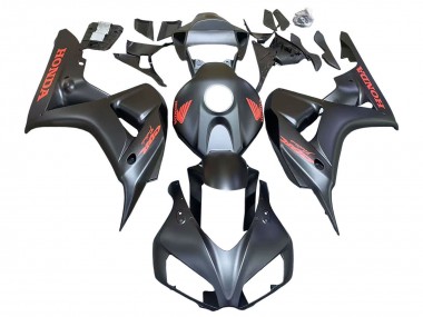 Honda CBR1000RR Motorrad Verkleidung 2006-2007 - Matt Schwarz Rot Aufkleber