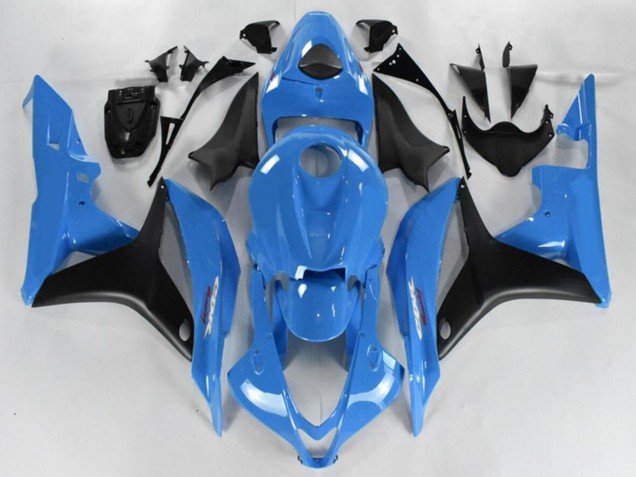 Honda CBR600RR Motorrad Verkleidung 2007-2008 - Hellblau Glanzendes Schwarz