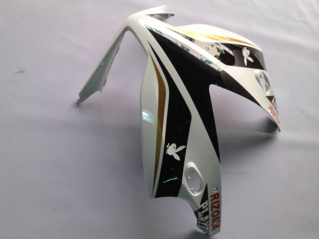 Honda CBR1000RR Motorrad Verkleidung 2012-2016 - Weiss Glanzendes Schwarz Rizoma Playboy