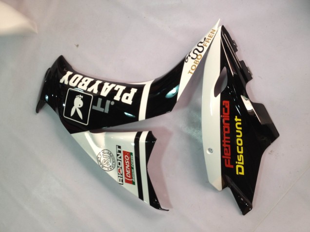 Honda CBR1000RR Motorrad Verkleidung 2012-2016 - Weiss Glanzendes Schwarz Rizoma Playboy