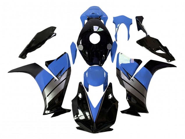 Honda CBR1000RR Motorrad Verkleidung 2012-2016 - Hellblau Silber Glanzendes Schwarz
