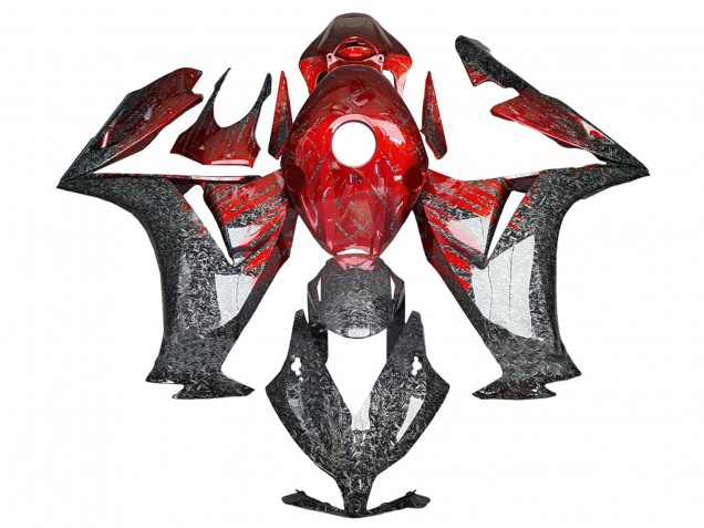 Honda CBR1000RR Motorrad Verkleidung 2012-2016 - Rot Schwarz Geschmiedet Carbonfaser