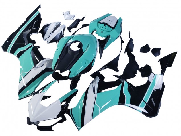 Honda CBR1000RR Motorrad Verkleidung 2017-2024 - Weiss Hellblau Glanzendes Schwarz