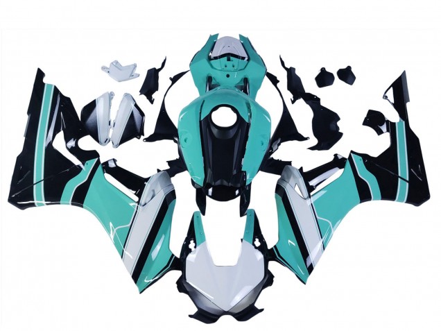 Honda CBR1000RR Motorrad Verkleidung 2017-2024 - Weiss Hellblau Glanzendes Schwarz