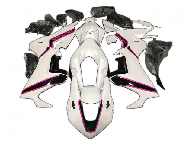 Honda CBR1000RR Motorrad Verkleidung 2017-2024 - Weiss Rosa Glanzendes Schwarz