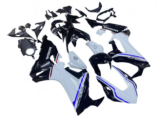 Honda CBR1000RR Motorrad Verkleidung Kit 2017-2024 - Weiss Blau Glanzendes Schwarz