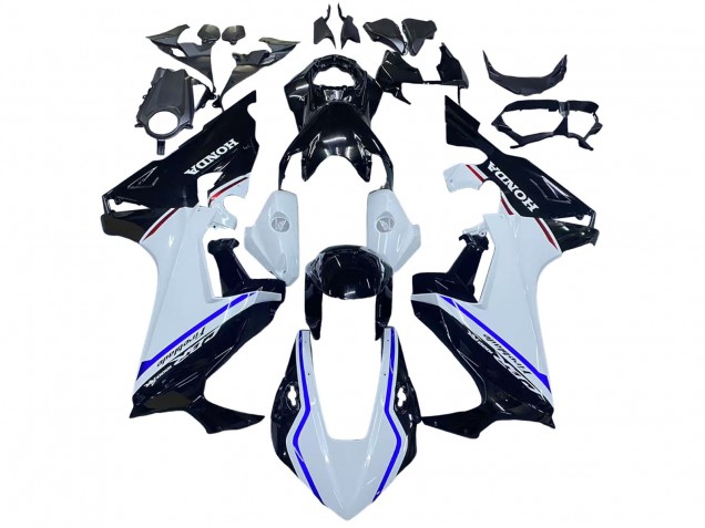 Honda CBR1000RR Motorrad Verkleidung Kit 2017-2024 - Weiss Blau Glanzendes Schwarz