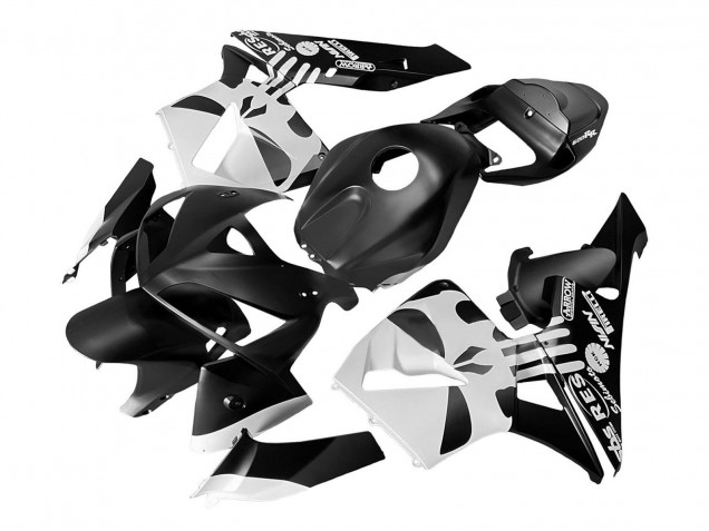 Honda CBR600RR Motorrad Verkleidung 2005-2006 - Schwarz Weiss