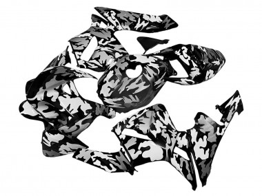 Honda CBR600RR Motorrad Verkleidung 2005-2006 - Schwarz Weiss Grau Camouflage