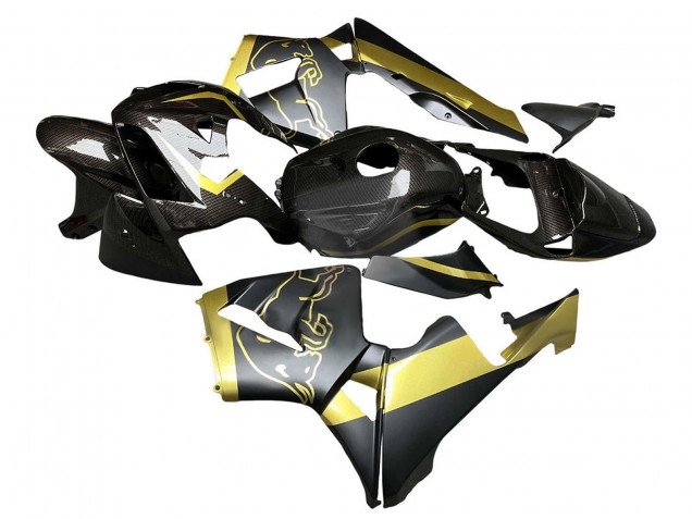 Honda CBR600RR Motorrad Verkleidung 2005-2006 - Schwarzes Gold Carbonfaser
