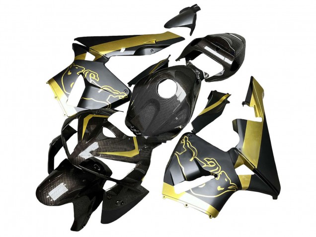 Honda CBR600RR Motorrad Verkleidung 2005-2006 - Schwarzes Gold Carbonfaser