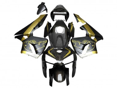 Honda CBR600RR Motorrad Verkleidung 2005-2006 - Schwarzes Gold Carbonfaser