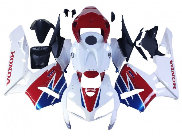 Honda CBR600RR Motorrad Verkleidung 2005-2006 - Weiss Rot Blau HRC