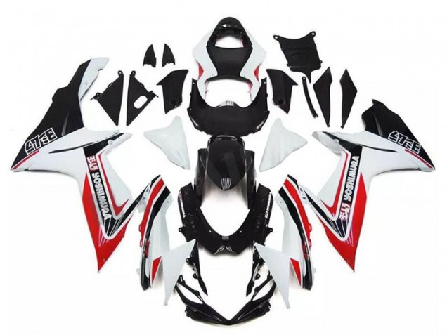 Suzuki GSXR 600/750 Motorrad Verkleidung 2011-2024 - Weiss Rot Schwarz Alstare