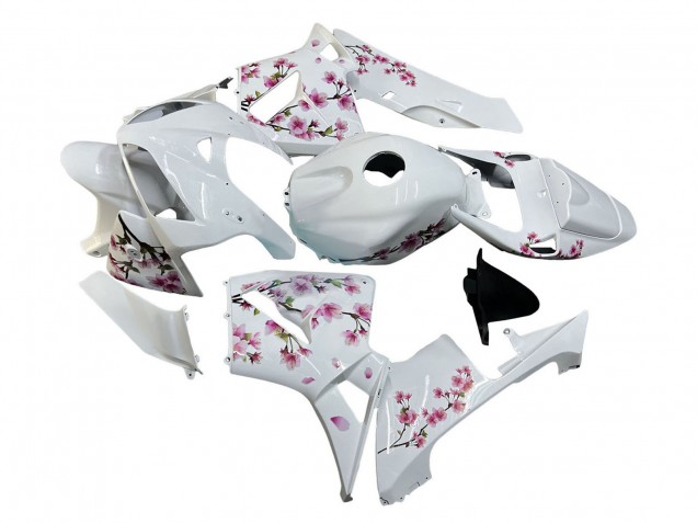 Honda CBR600RR Motorrad Verkleidung 2005-2006 - Weiss mit Cherry Blossom
