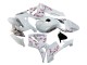 Honda CBR600RR Motorrad Verkleidung 2005-2006 - Weiss mit Cherry Blossom