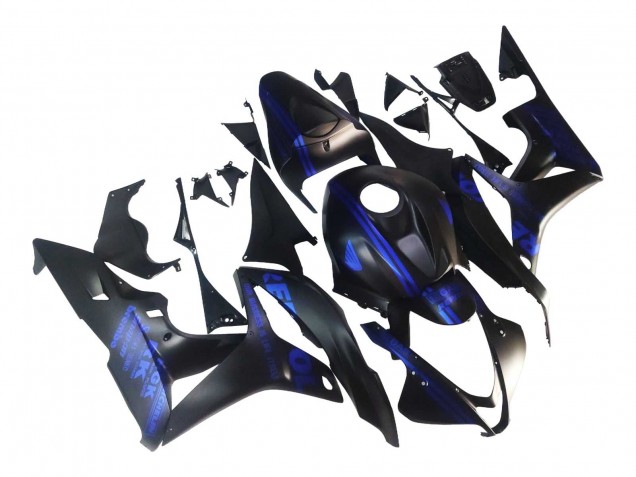 Honda CBR600RR Motorrad Verkleidung 2007-2008 - Matt Schwarz Blau Repsol