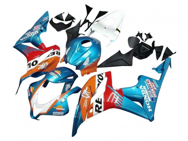Honda CBR600RR Motorrad Verkleidung 2007-2008 - Orange Weiss Rot Blau Repsol