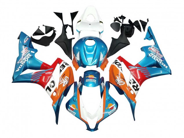 Honda CBR600RR Motorrad Verkleidung 2007-2008 - Orange Weiss Rot Blau Repsol