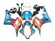 Honda CBR600RR Motorrad Verkleidung 2007-2008 - Orange Weiss Rot Blau Repsol