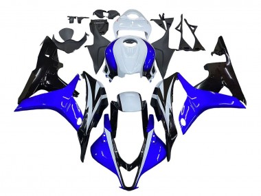 Honda CBR600RR Motorrad Verkleidung 2007-2008 - Weiss Blau Glanzendes Schwarz