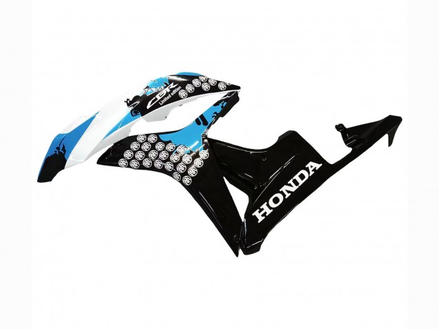 Honda CBR600RR Motorrad Verkleidung 2007-2008 - Weiss Hellblau Glanzendes Schwarz