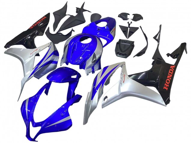 Honda CBR600RR Motorrad Verkleidung 2007-2008 - Silber Blau Glanzendes Schwarz Rennen