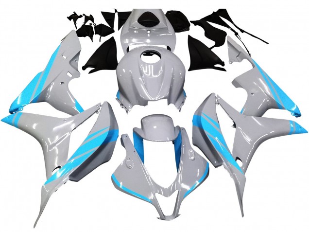 Honda CBR600RR Motorrad Verkleidung 2007-2008 - Glanzendes Grau Hellblau