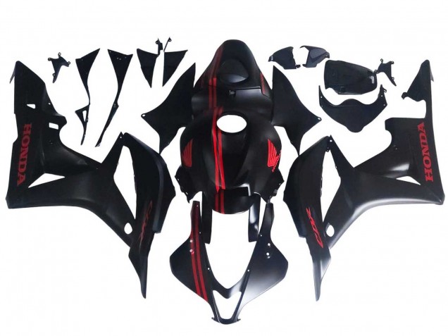 Honda CBR600RR Motorrad Verkleidung 2007-2008 - Matt Schwarz Rot