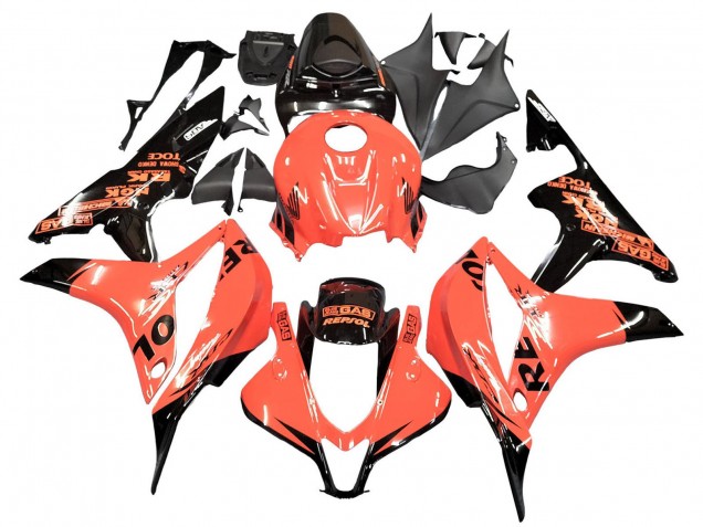Honda CBR600RR Motorrad Verkleidung 2007-2008 - Orange Glanzendes Schwarz Repsol