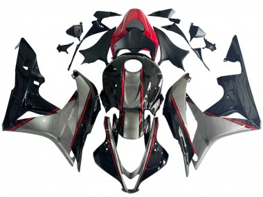 Honda CBR600RR Motorrad Verkleidung 2007-2008 - Silber Rot Glanzendes Schwarz