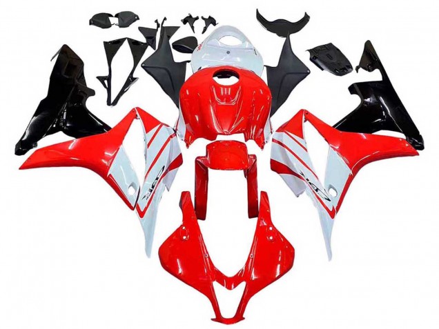 Honda CBR600RR Motorrad Verkleidung 2007-2008 - Weiss Rot Glanzendes Schwarz
