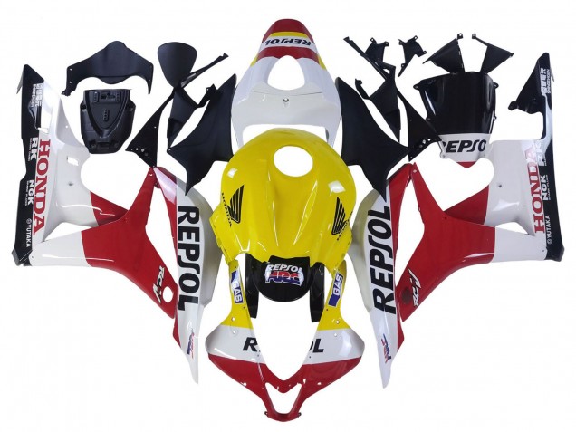 Honda CBR600RR Motorrad Verkleidung 2007-2008 - Weiss Gelb Rot Repsol HRC