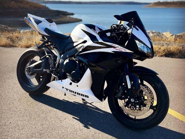 Honda CBR600RR Motorrad Verkleidung 2007-2008 - Weiss Schwarz Rennen