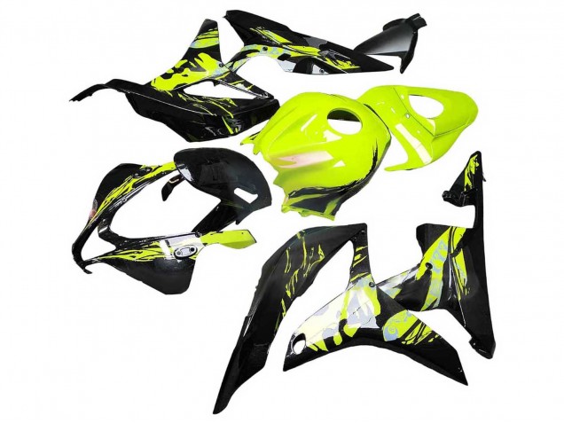 Honda CBR600RR Motorrad Verkleidung 2007-2008 - Gelb Glanzendes Schwarz